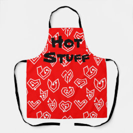 Delantal Apron de Mazes de San Valentín Blanco