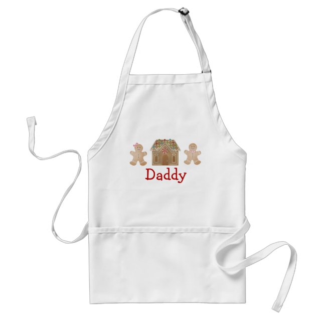 Delantal Apron de Mens Gingerbread, Apron Adulto (Frente)