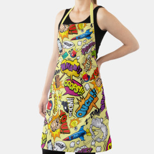 Delantal Apron de Moda de arte pop - Estilo de cómic retro