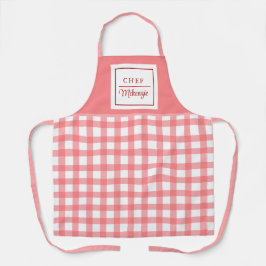 Delantal Apron de mujeres con control rosa personalizado