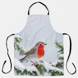 Delantal Apron de Navidades de vacaciones Red Robin