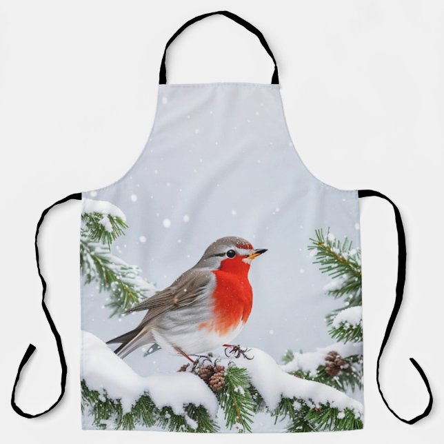Delantal Apron de Navidades de vacaciones Red Robin (Anverso)