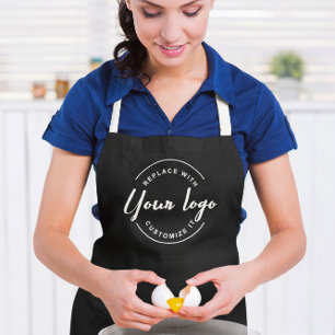 Delantal Apron de negocios de Personalizado negro con logot