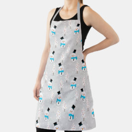 Delantal Apron de nevados y árboles de Navidad