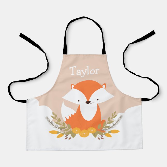 Delantal Apron de niños de Fox Curte Personalizado (Anverso)