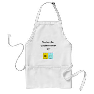 Delantal Apron de nombre de tabla periódica Beth