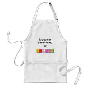 Delantal Apron de nombre de tabla periódica Bethenny