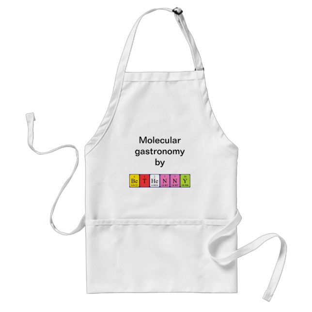 Delantal Apron de nombre de tabla periódica Bethenny (Frente)