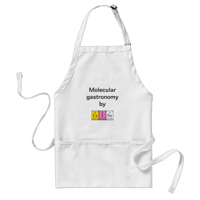 Delantal Apron de nombre de tabla periódica Caine (Frente)