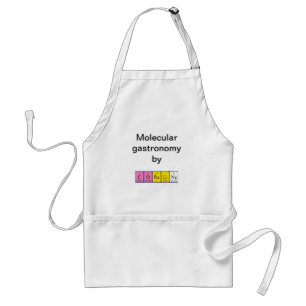 Delantal Apron de nombre de tabla periódica coralina