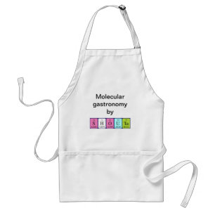 Delantal Apron de nombre de tabla periódica Shouta