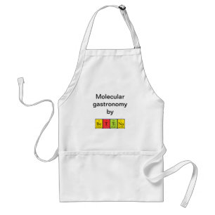 Delantal Apron de nombres de tabla periódica Bettina