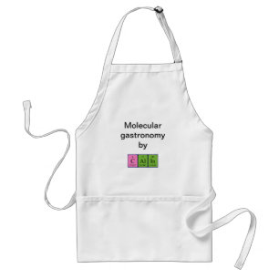 Delantal Apron de nombres de tabla periódica Calin