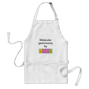 Delantal Apron de nombres de tabla periódica de Benita