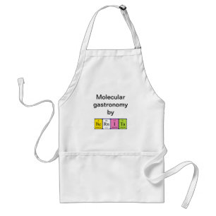 Delantal Apron de nombres de tabla periódica de Bernita