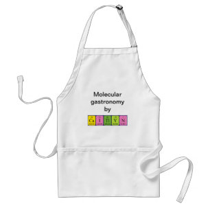 Delantal Apron de nombres de tabla periódica de Caitlyn