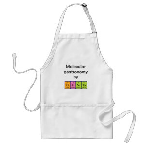 Delantal Apron de nombres de tabla periódica de Donita