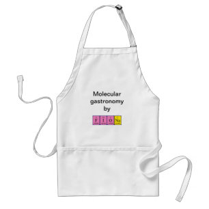 Delantal Apron de nombres de tabla periódica de Fiona