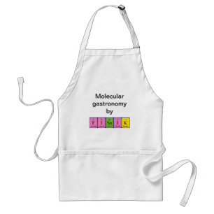 Delantal Apron de nombres de tabla periódica de Fisnik
