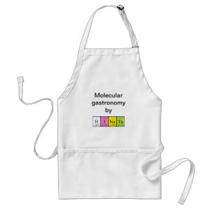 Delantal Apron de nombres de tabla periódica de Hinata
