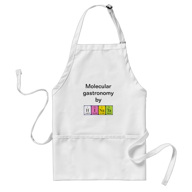Delantal Apron de nombres de tabla periódica de Hinata (Frente)