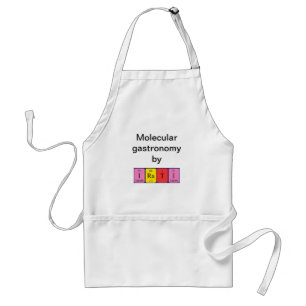 Delantal Apron de nombres de tabla periódica de Irati