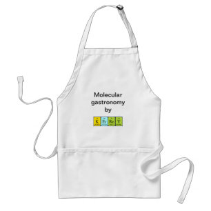 Delantal Apron de nombres de tabla periódica de Kerrey