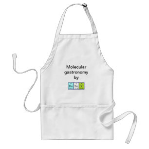 Delantal Apron de nombres de tabla periódica de miel