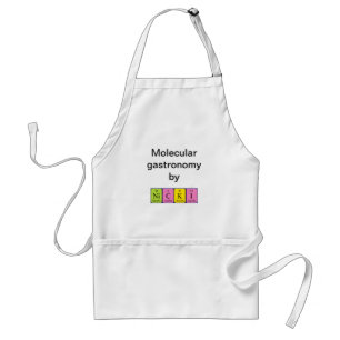 Delantal Apron de nombres de tabla periódica de Nicki