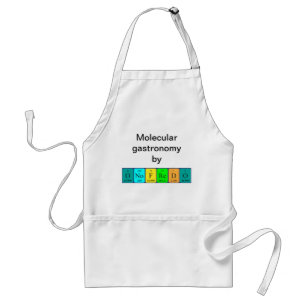 Delantal Apron de nombres de tabla periódica de Onofredo