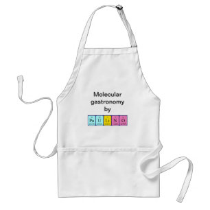 Delantal Apron de nombres de tabla periódica de Paulino