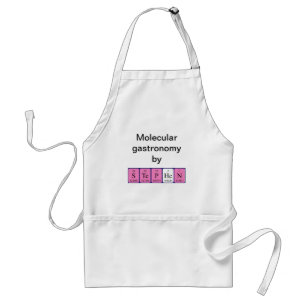 Delantal Apron de nombres de tabla periódica de Stephen