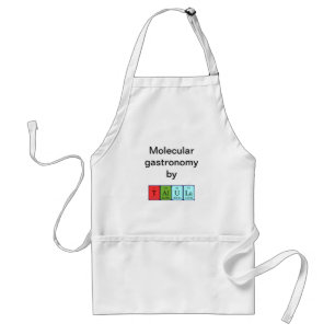 Delantal Apron de nombres de tabla periódica de Talula