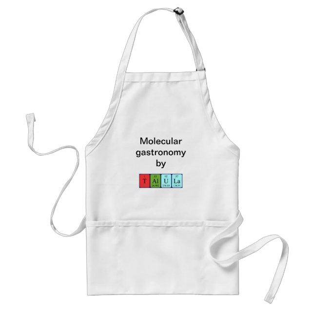 Delantal Apron de nombres de tabla periódica de Talula (Frente)