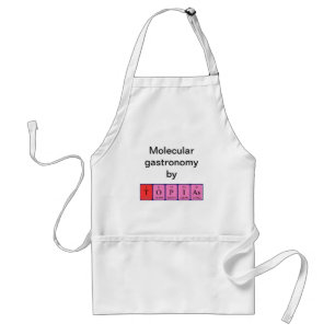Delantal Apron de nombres de tabla periódica de Topias