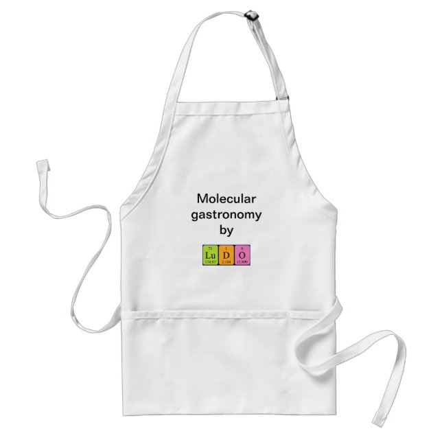 Delantal Apron de nombres de tabla periódica Ludo (Frente)