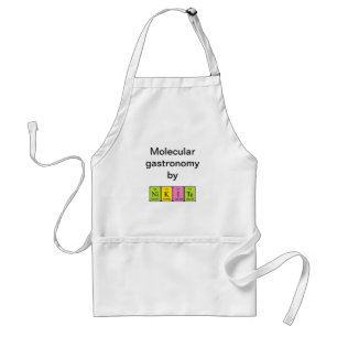 Delantal Apron de nombres de tabla periódica Nikita