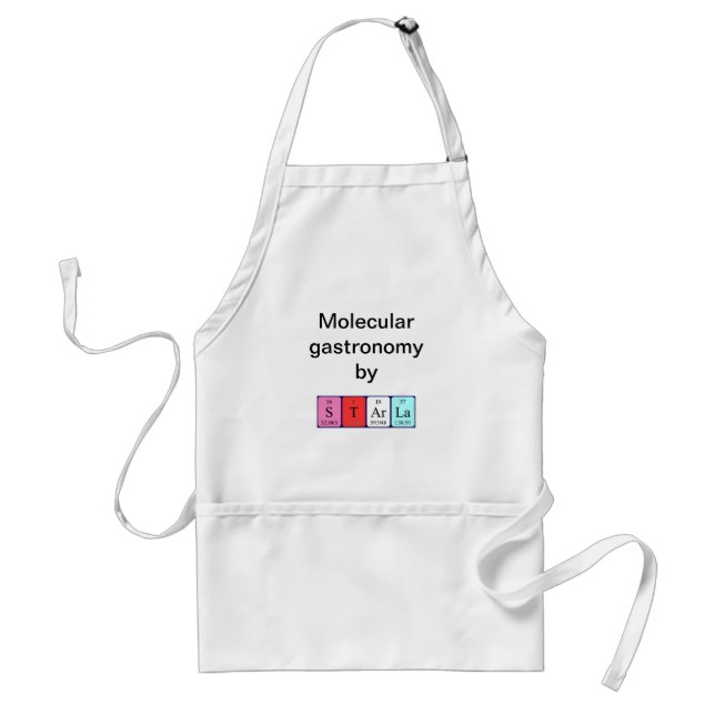 Delantal Apron de nombres de tabla periódica Starla (Frente)