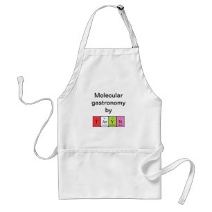 Delantal Apron de nombres de tabla periódica Taryn