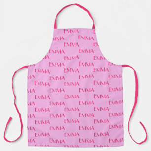 Delantal Apron de nuevos monogramas rosados