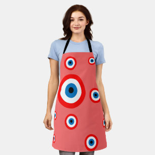 Delantal Apron de ojos malvados rojos turcos