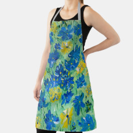 Delantal Apron de olvida-no-floral