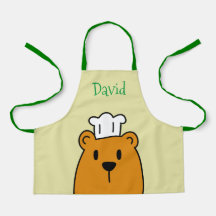 Apron De Oso De Teddy Personalizado Para Niños