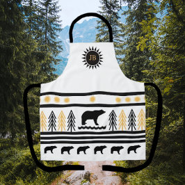 Delantal Apron de oso negro de Navajo geométrico surocciden