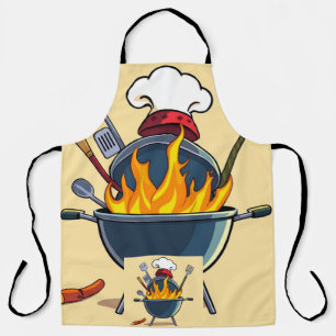 Delantal Apron de padre maestro de la parrilla - Gracioso r
