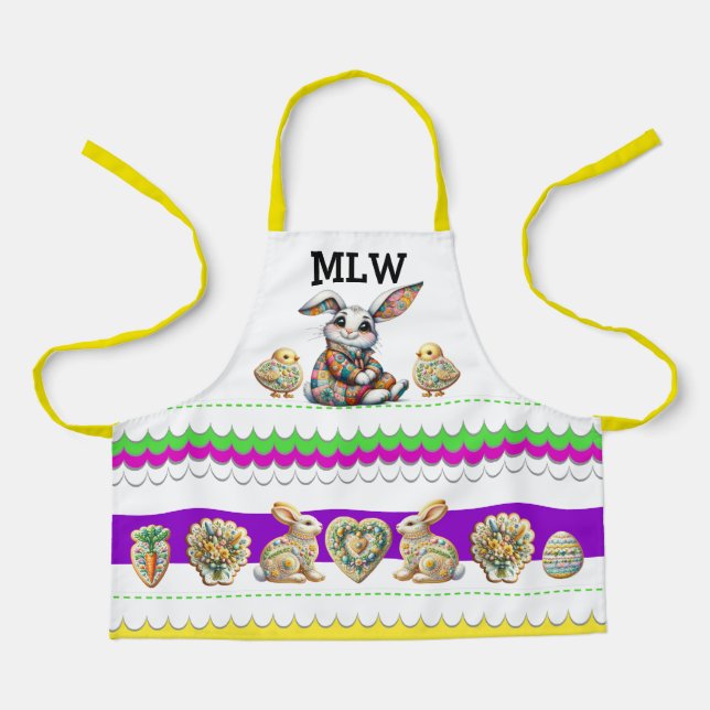 Delantal Apron de Pascua infantil adorable (Anverso)