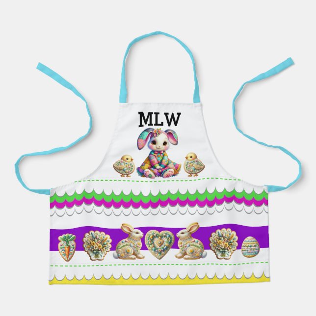 Delantal Apron de Pascua infantil adorable (Anverso)