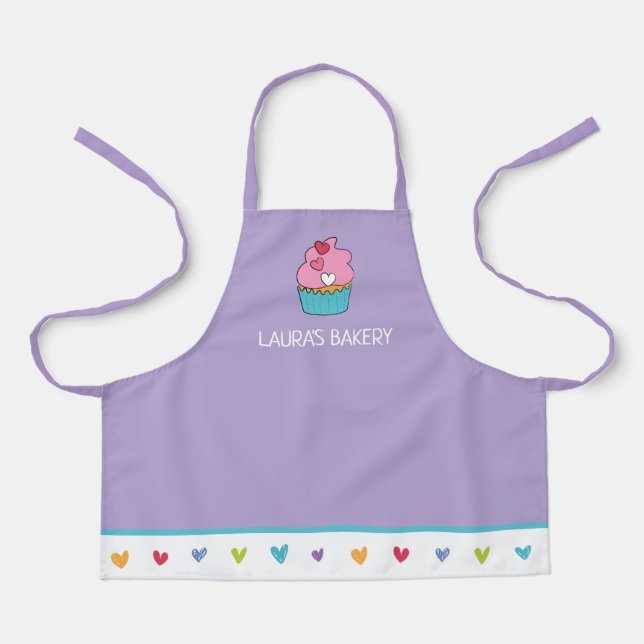 Delantal Apron de pasteles personalizados para chicas (Anverso)