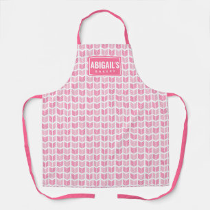 Delantal Aprón de patrón azteca rosado personalizado
