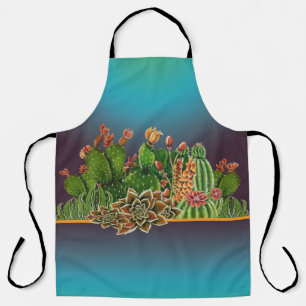 Delantal Apron de patrón Cacti & Succulens